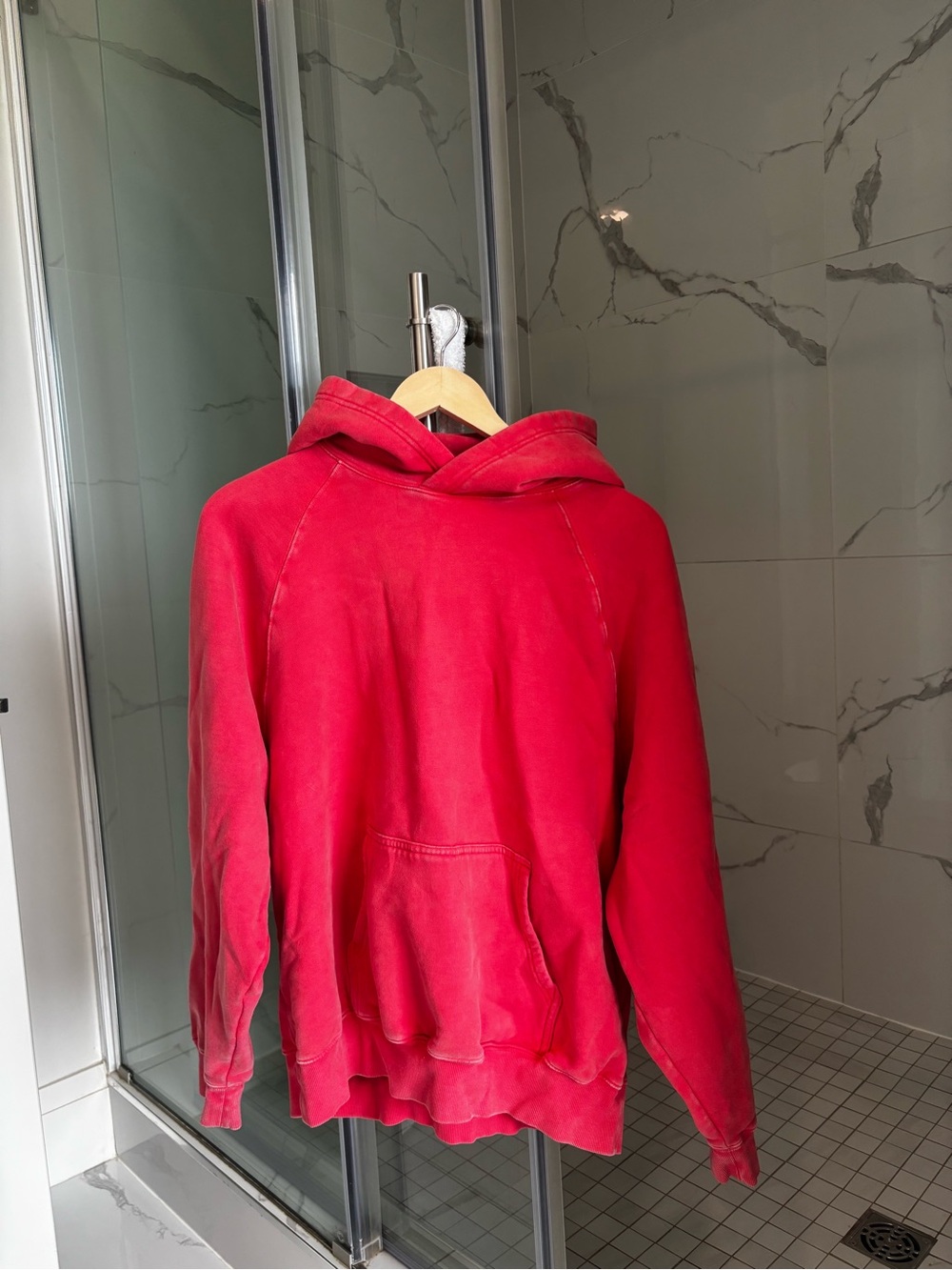 Aritzia Red Hooded Sweatshirt